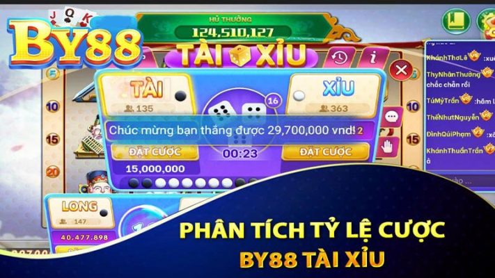 Tài xỉu By88 dễ phân tích trúng thưởng cao